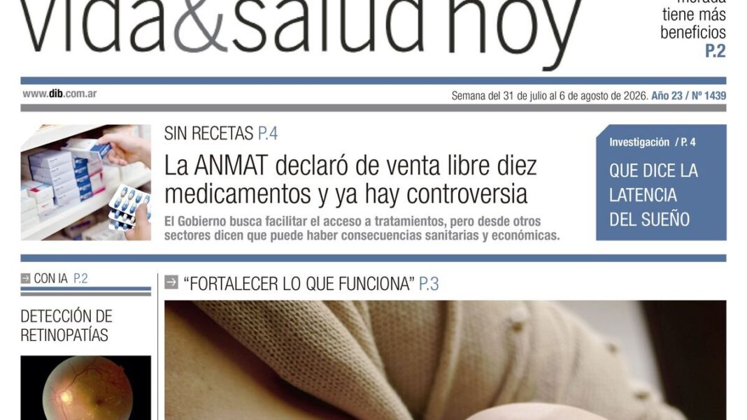 Portada del suplemento Vida y Salud semana del 31 de julio al 6 de agosto de 2026