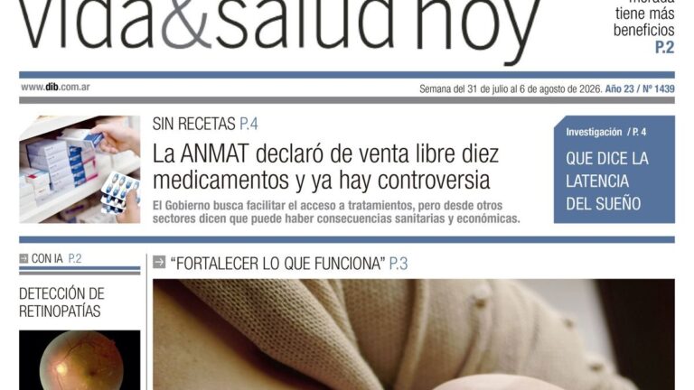 Portada del suplemento Vida y Salud semana del 31 de julio al 6 de agosto de 2026