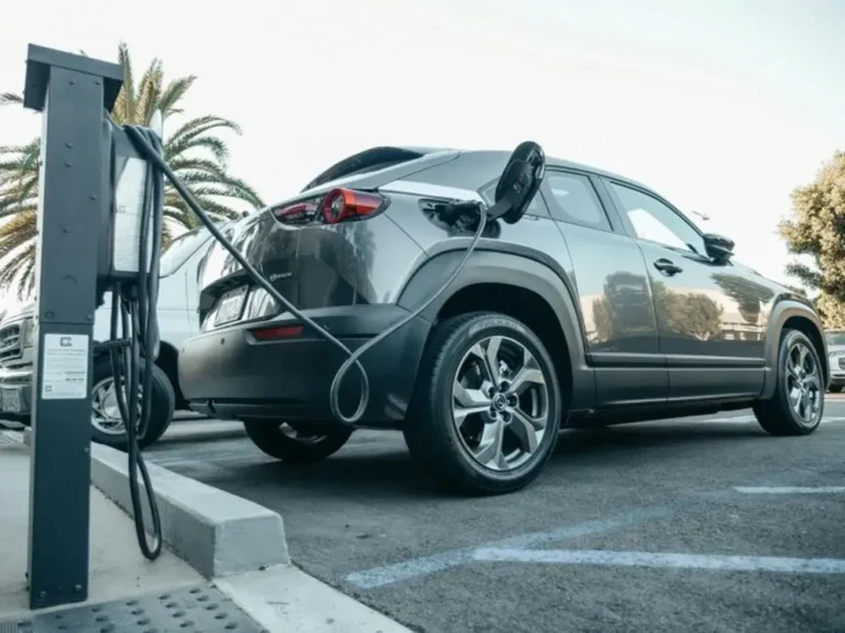Vehículos eléctricos estacionados en una calle de Buenos Aires