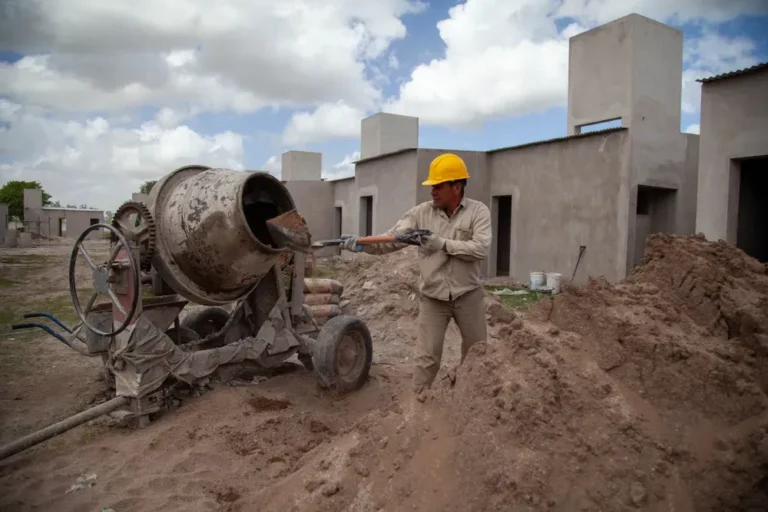 Obra de construcción de una vivienda en la provincia de Buenos Aires