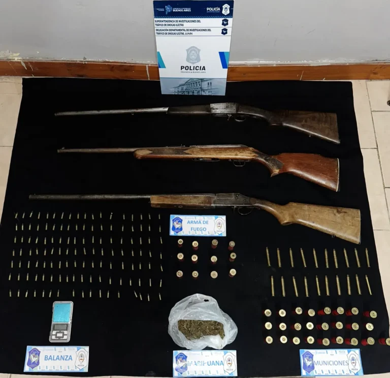 Detenidos por drogas y armas en Los Toldos