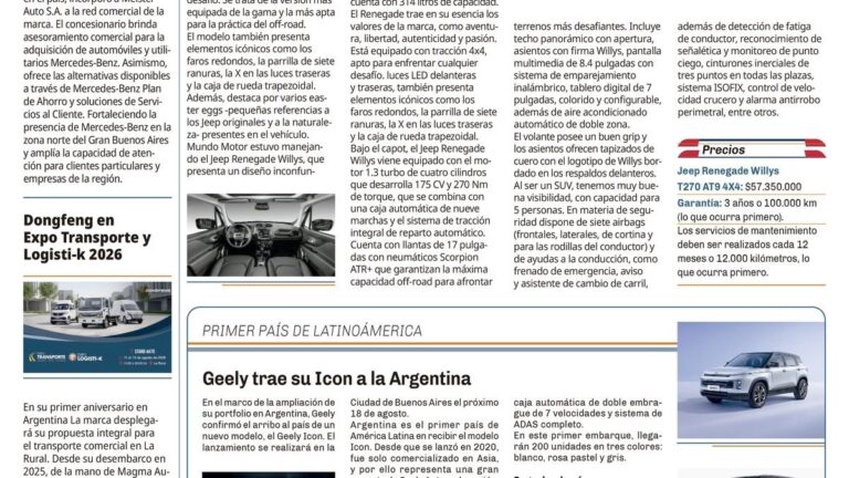 Portada de la edición 1141 del suplemento Mundo Motor
