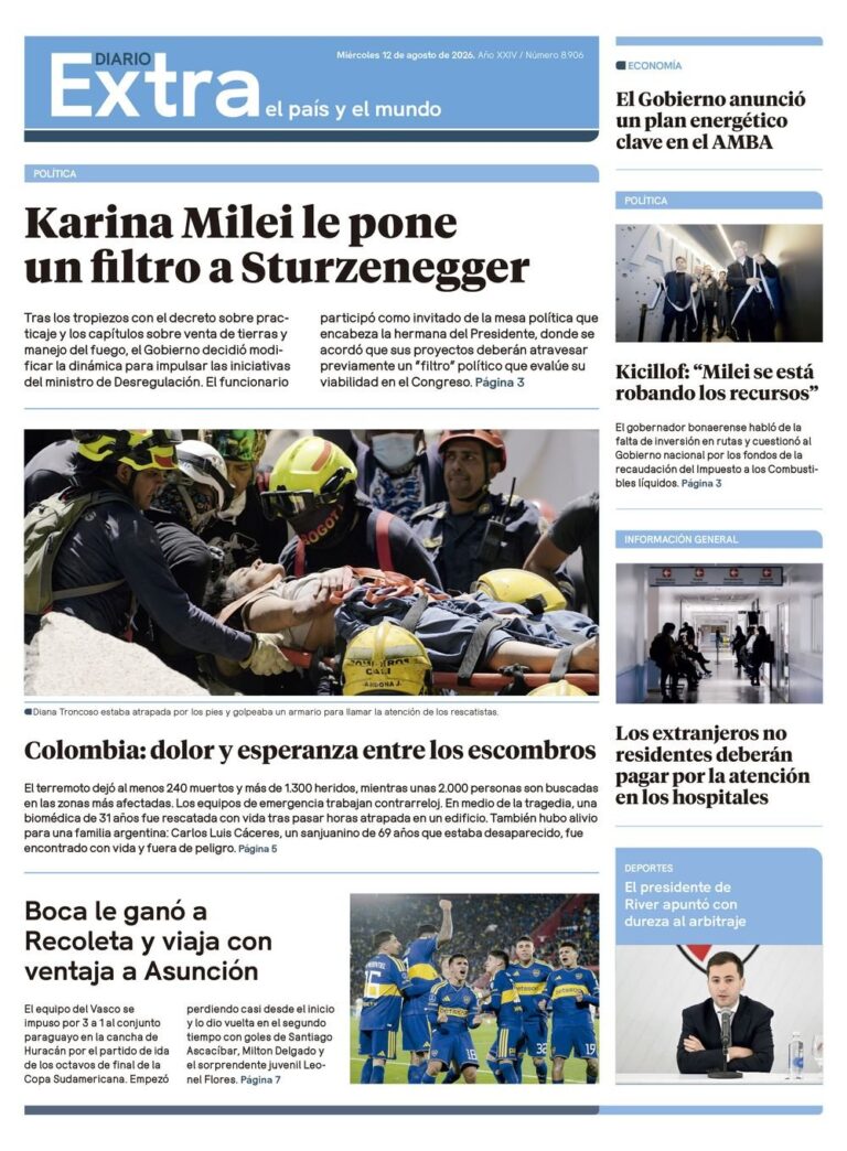 Portada de la edición impresa del 12 de agosto de 2026
