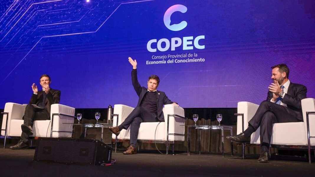 Axel Kicillof durante la presentación del COPEC en Vicente López