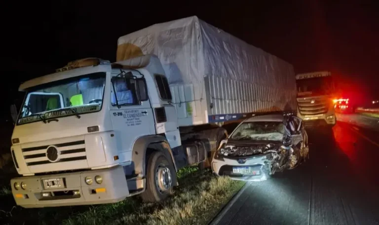 Vehículos involucrados en el triple choque en la Ruta 188