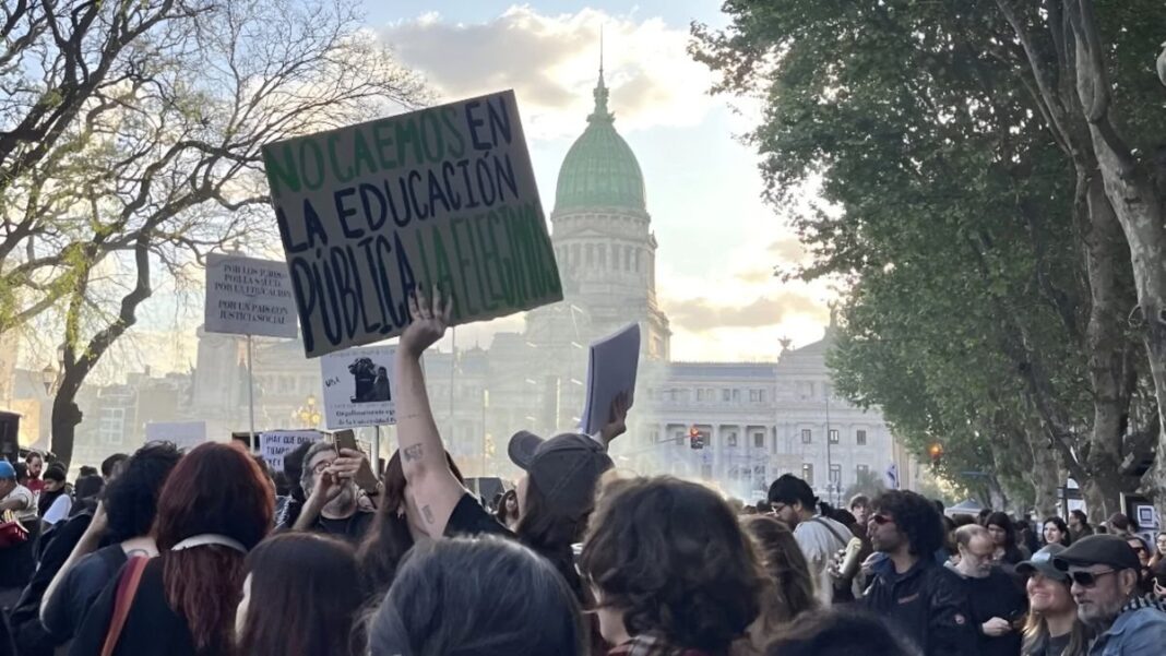 Protesta universitaria en Argentina