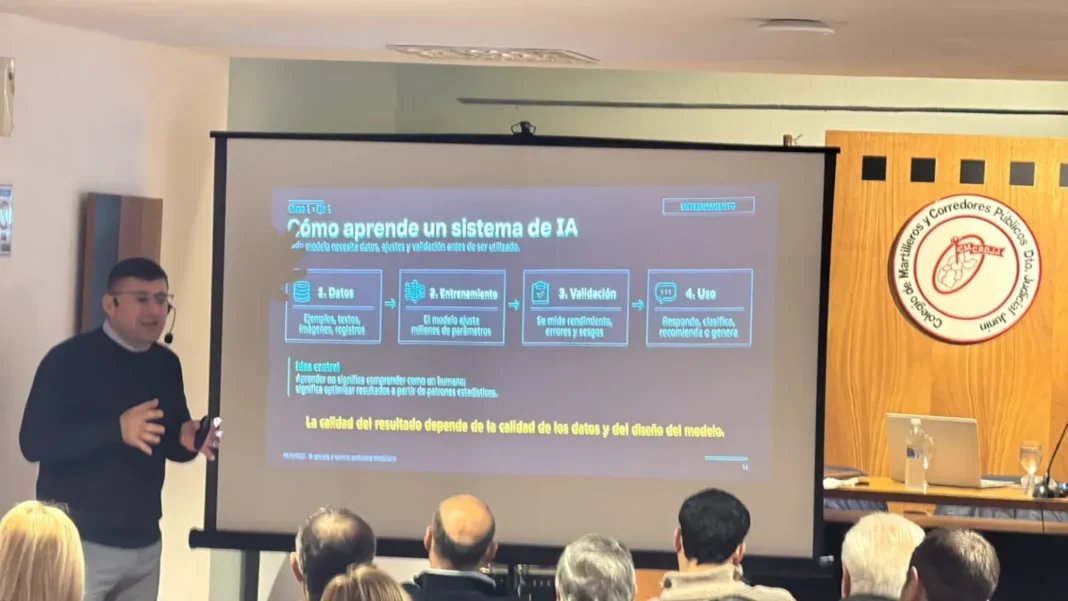 Jornada de capacitación sobre inteligencia artificial en el Colegio de Martilleros de Junín
