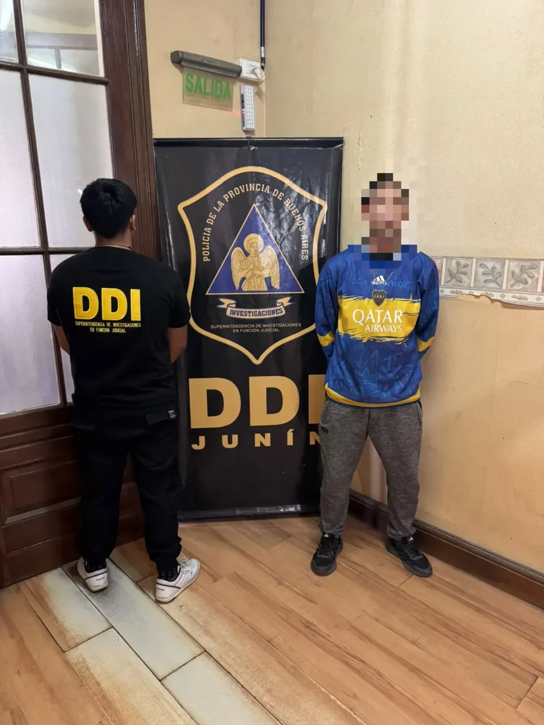 Móvil policial en la ciudad de Junín
