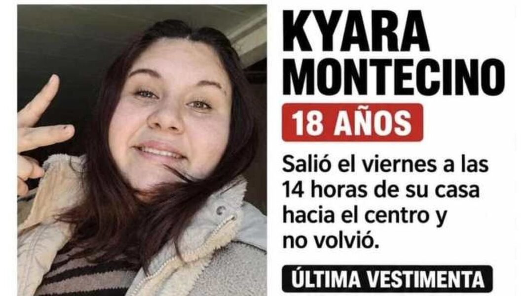 Imagen de Kyara Montecino, joven de 18 años buscada en Mar del Plata