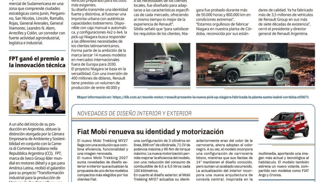 Pick-up Renault Niagara fabricada en la planta Santa Isabel de Córdoba