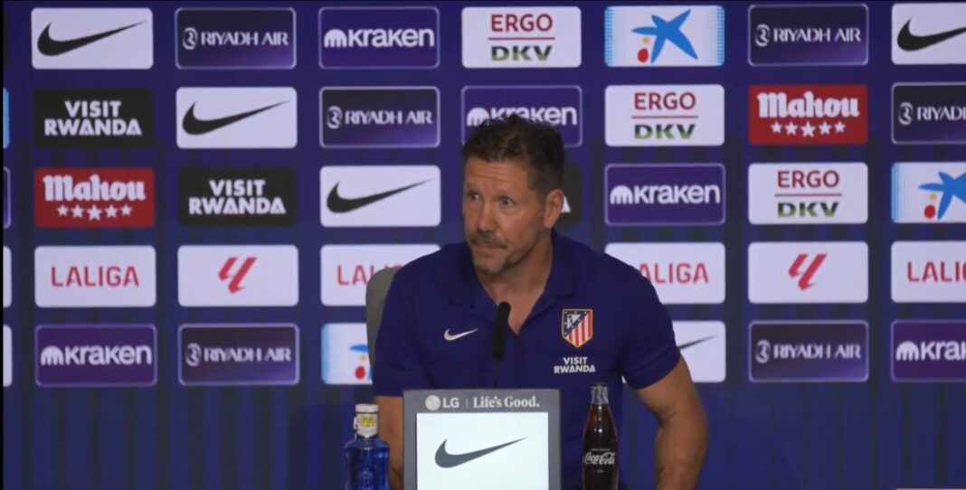 Diego Simeone en conferencia de prensa