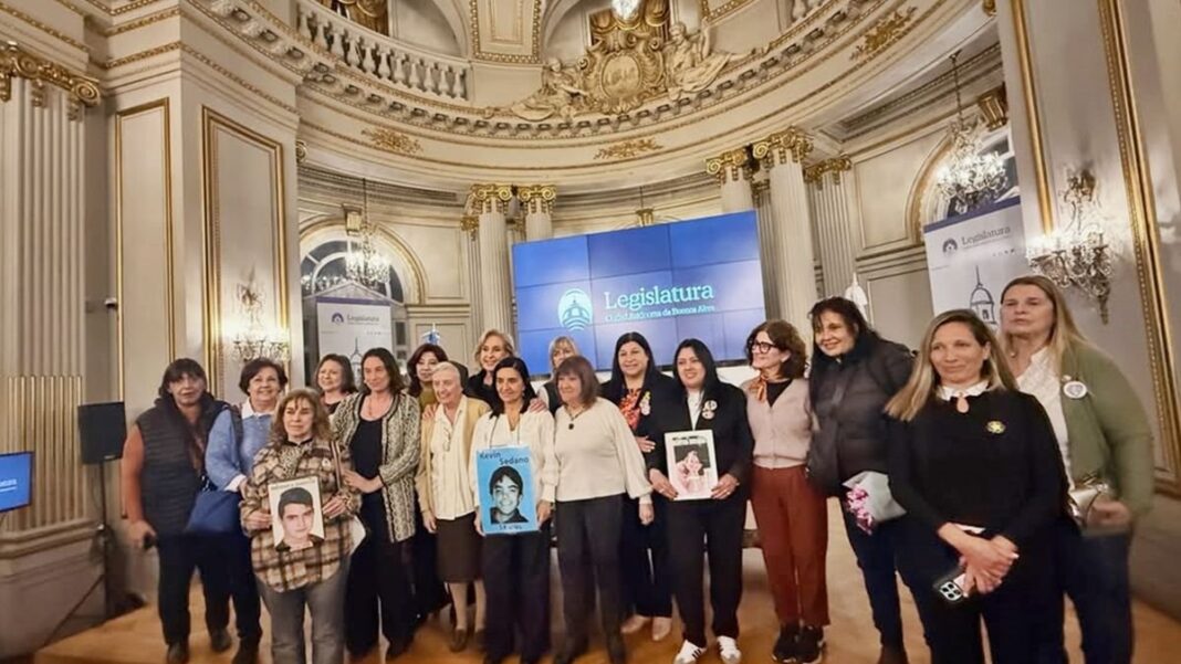 Viviam Perrone durante la presentación de la Asociación Internacional de Víctimas de Tránsito en la Legislatura porteña