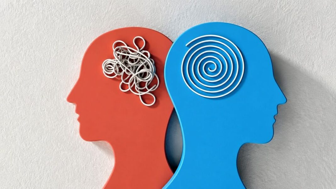 Persona sentada en una sala de espera de un centro de salud mental
