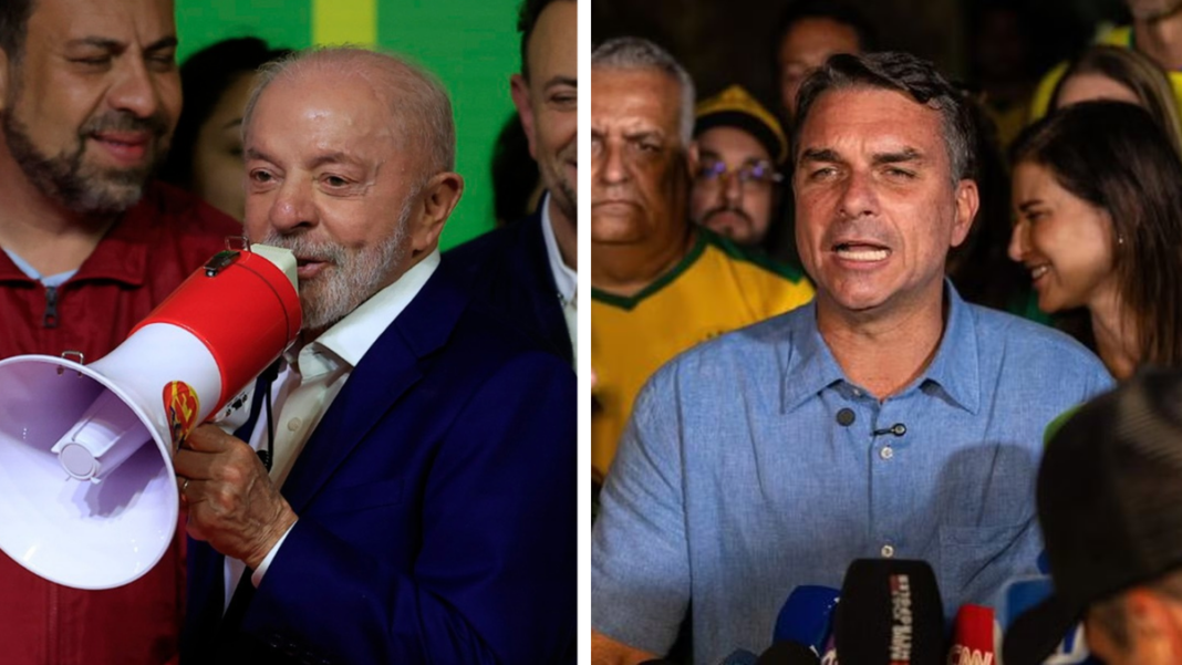Flávio Bolsonaro y Luiz Inácio Lula da Silva, candidatos a la presidencia de Brasil