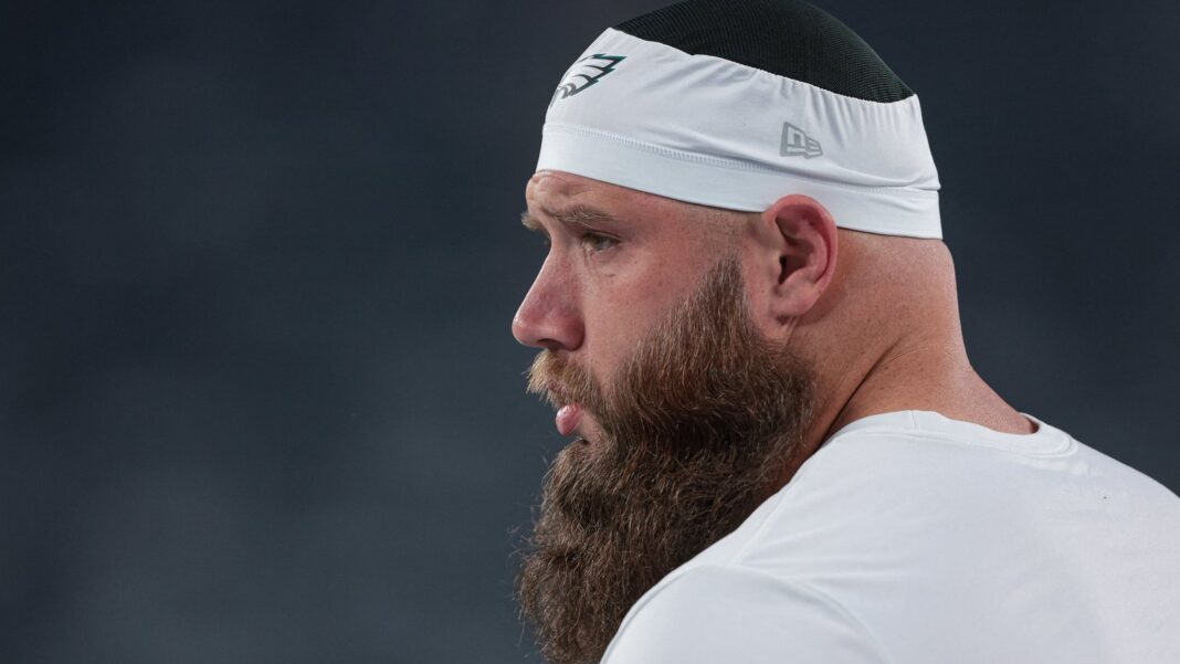 Lane Johnson, jugador de los Philadelphia Eagles, en un partido