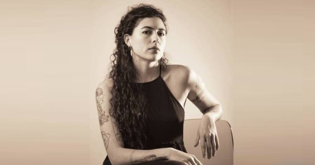 Lina María Parra Ochoa, escritora colombiana, durante la presentación de su libro en Buenos Aires